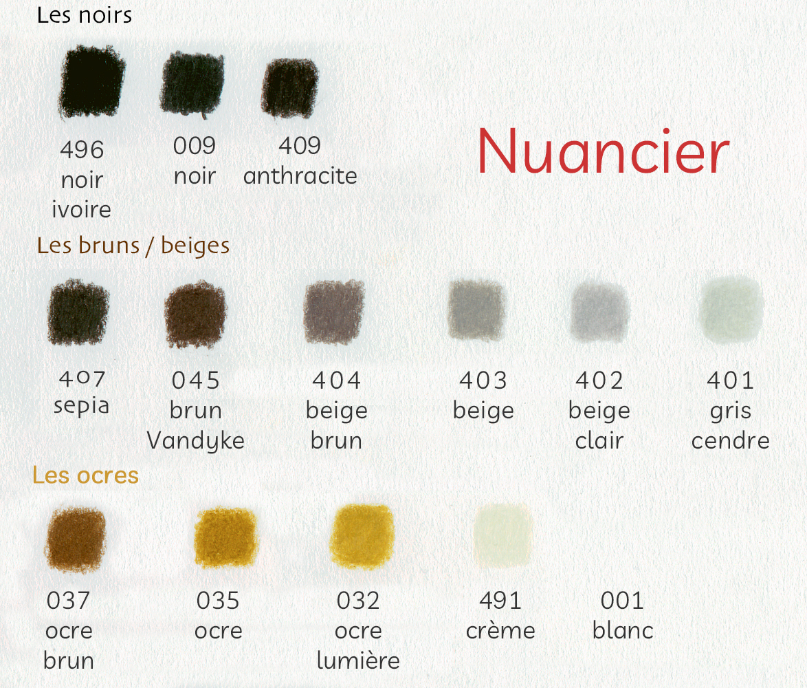 nuancier crayons de couleur