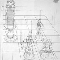 crayons de couleur patrick rogelet  l'échiquier du destin