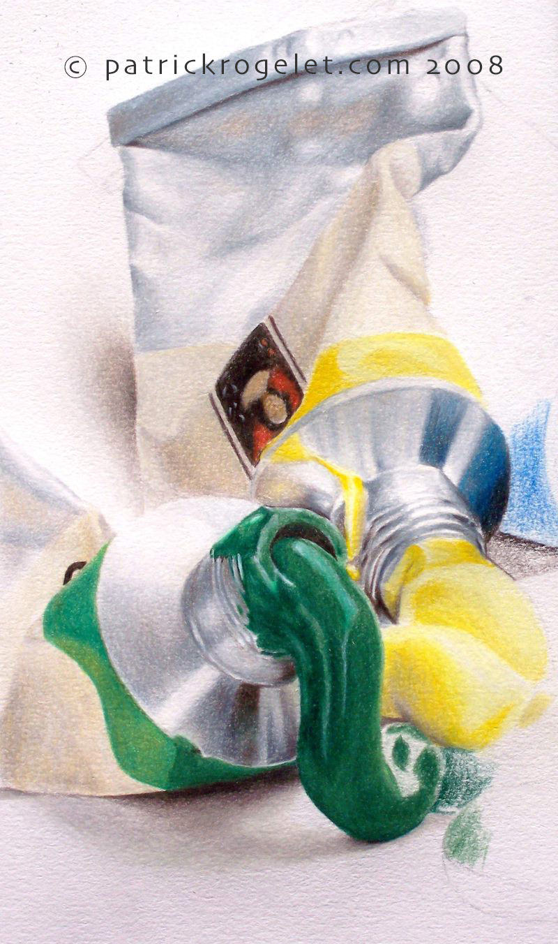 crayons de couleur patrick rogelet l'huile aux crayons