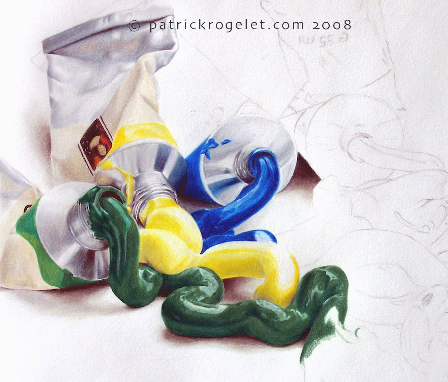 crayons de couleur patrick rogelet l'huile aux crayons