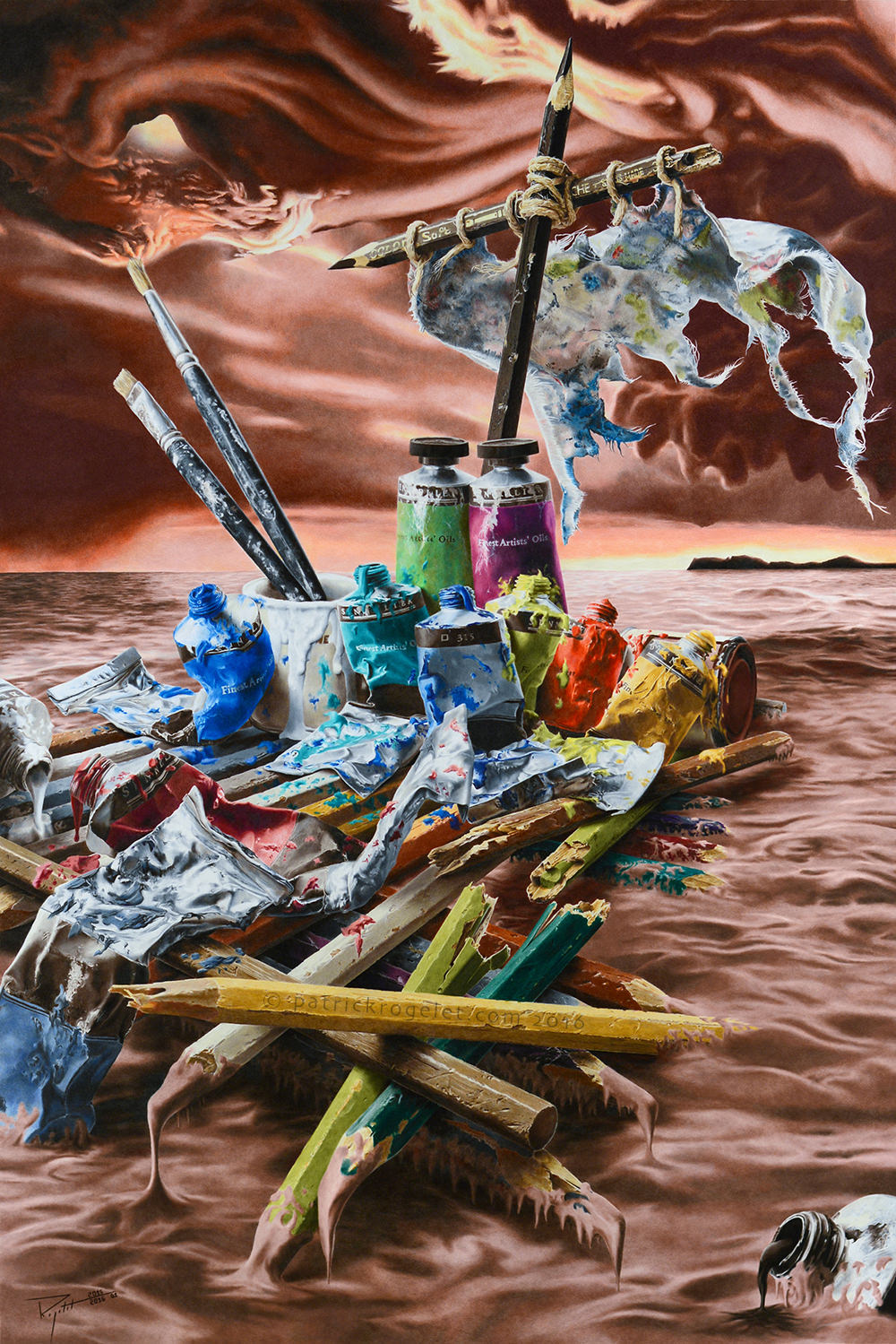 crayons de couleur patrick rogelet le radeau de la liberté