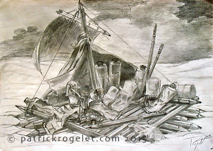 crayons de couleur patrick rogelet le radeau de la liberté