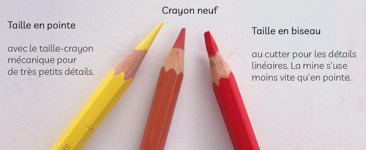 crayon de couleur taille de la mine
