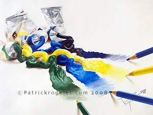 "L'huile aux crayons"